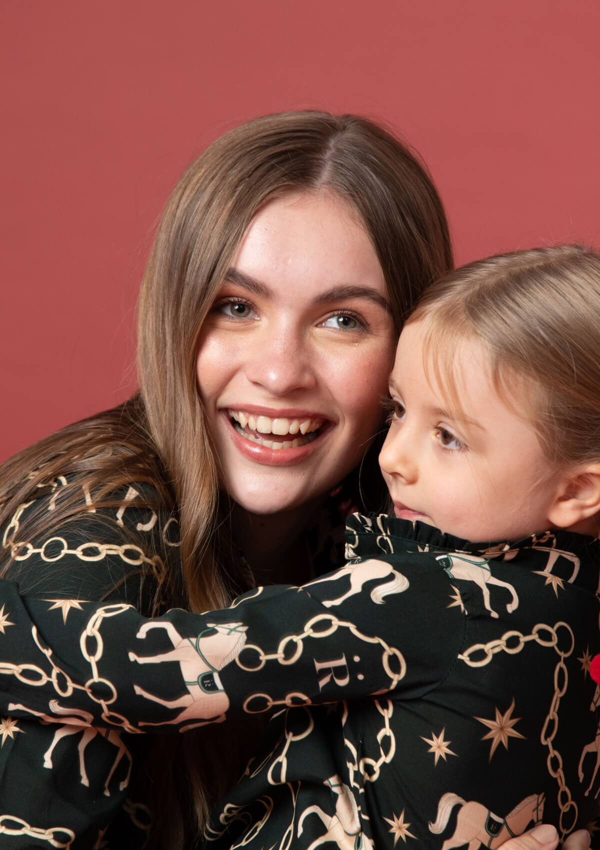 Pijama Infantil Celeste | Manga Larga | Estampado Magical Horse | Verde Pino