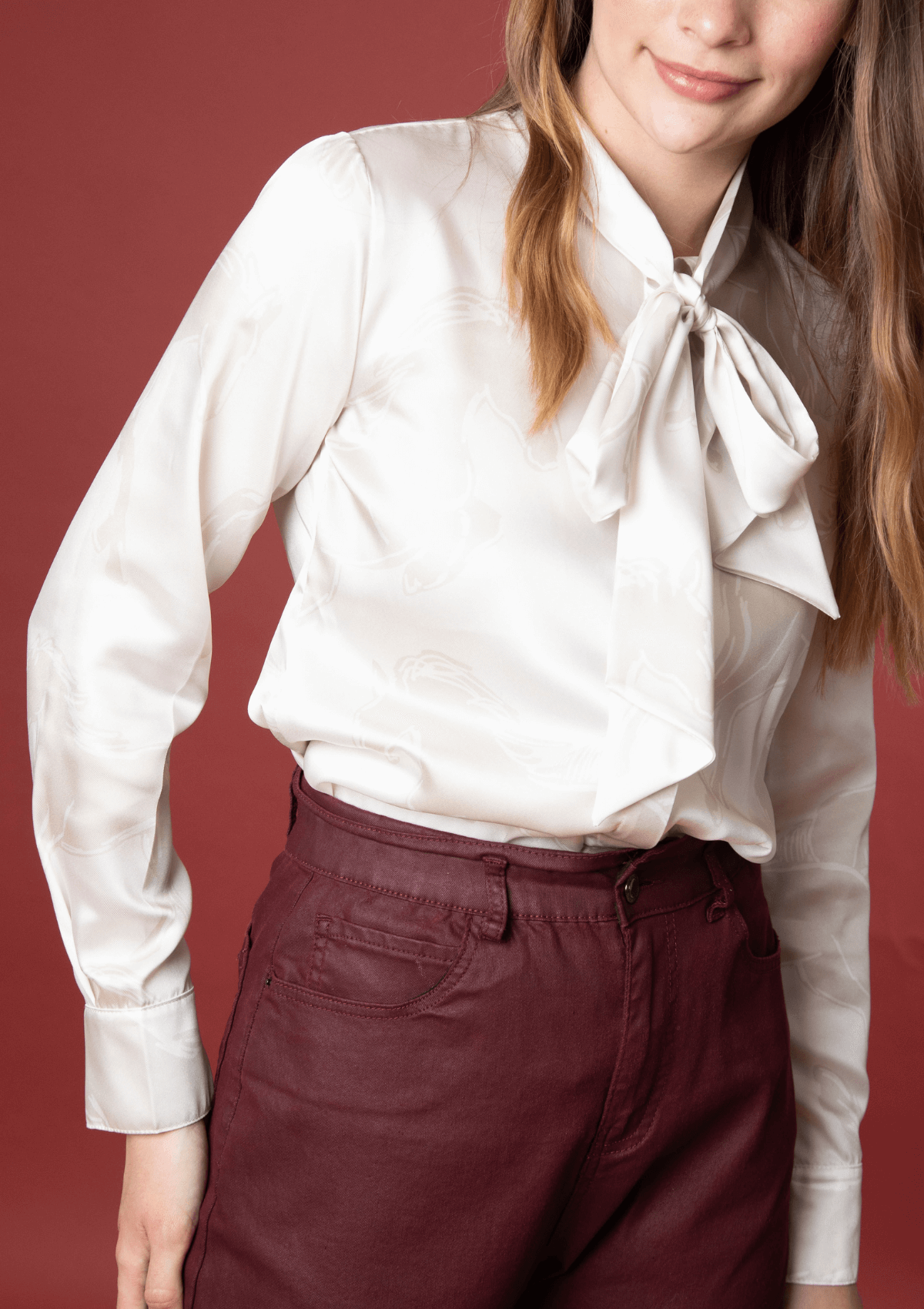 Blusa Noelle | Estampado Volt | Marfil