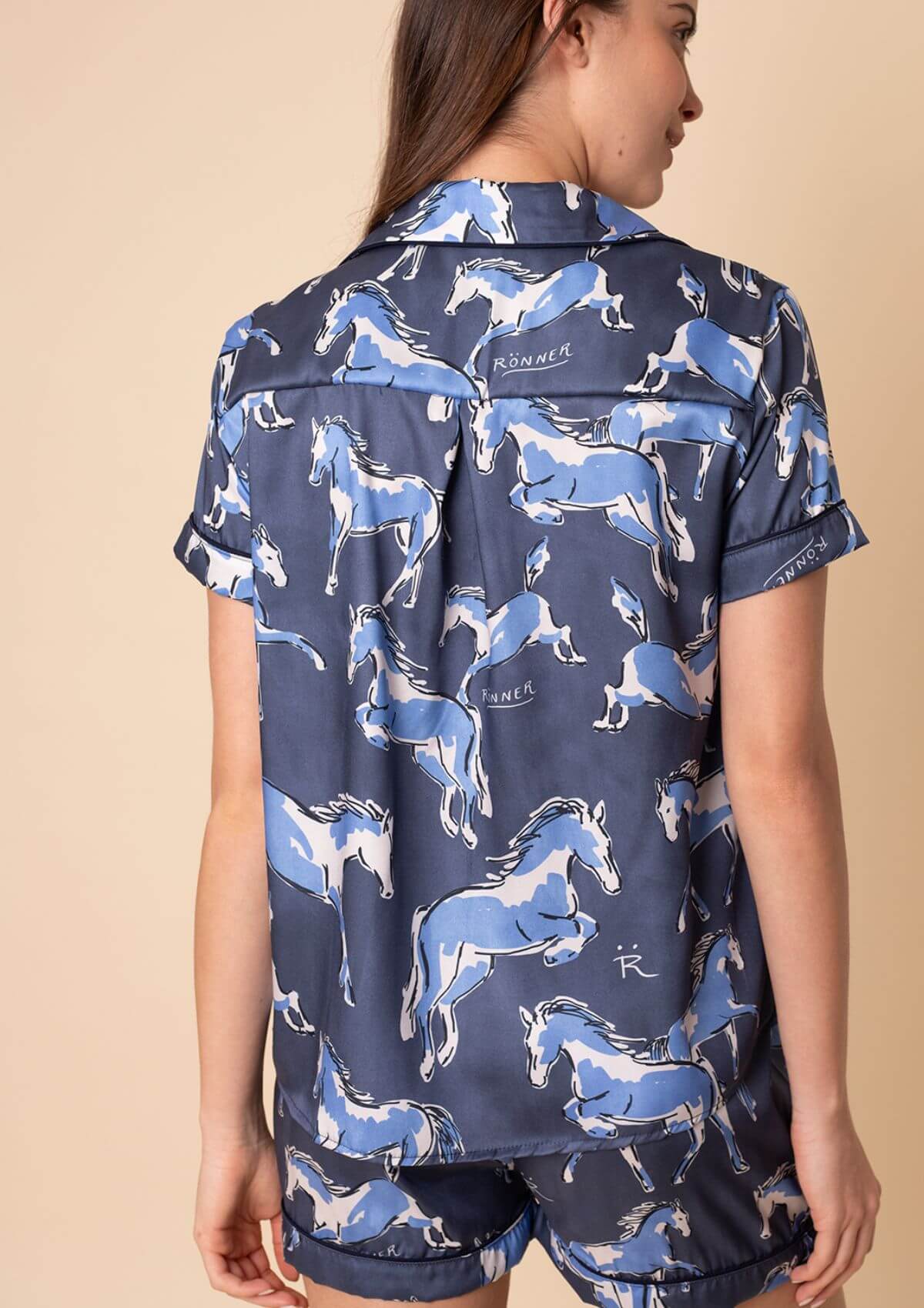 Pijama Rosabella | Manga Corta | Estampado Volt | Cerise