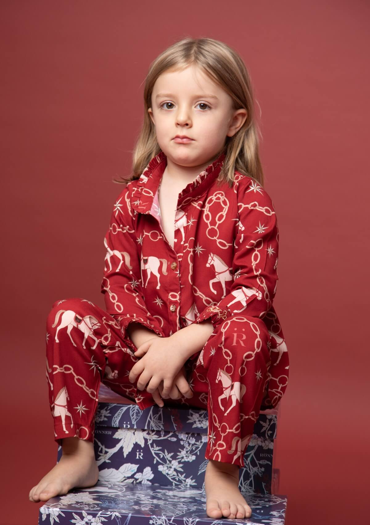 Pijama Infantil Celeste | Manga Larga | Estampado Magical Horse