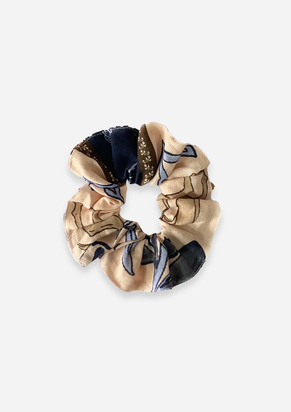 Linen Hair Scrunchie | Lilyrose Print | Blushrose - Rönner