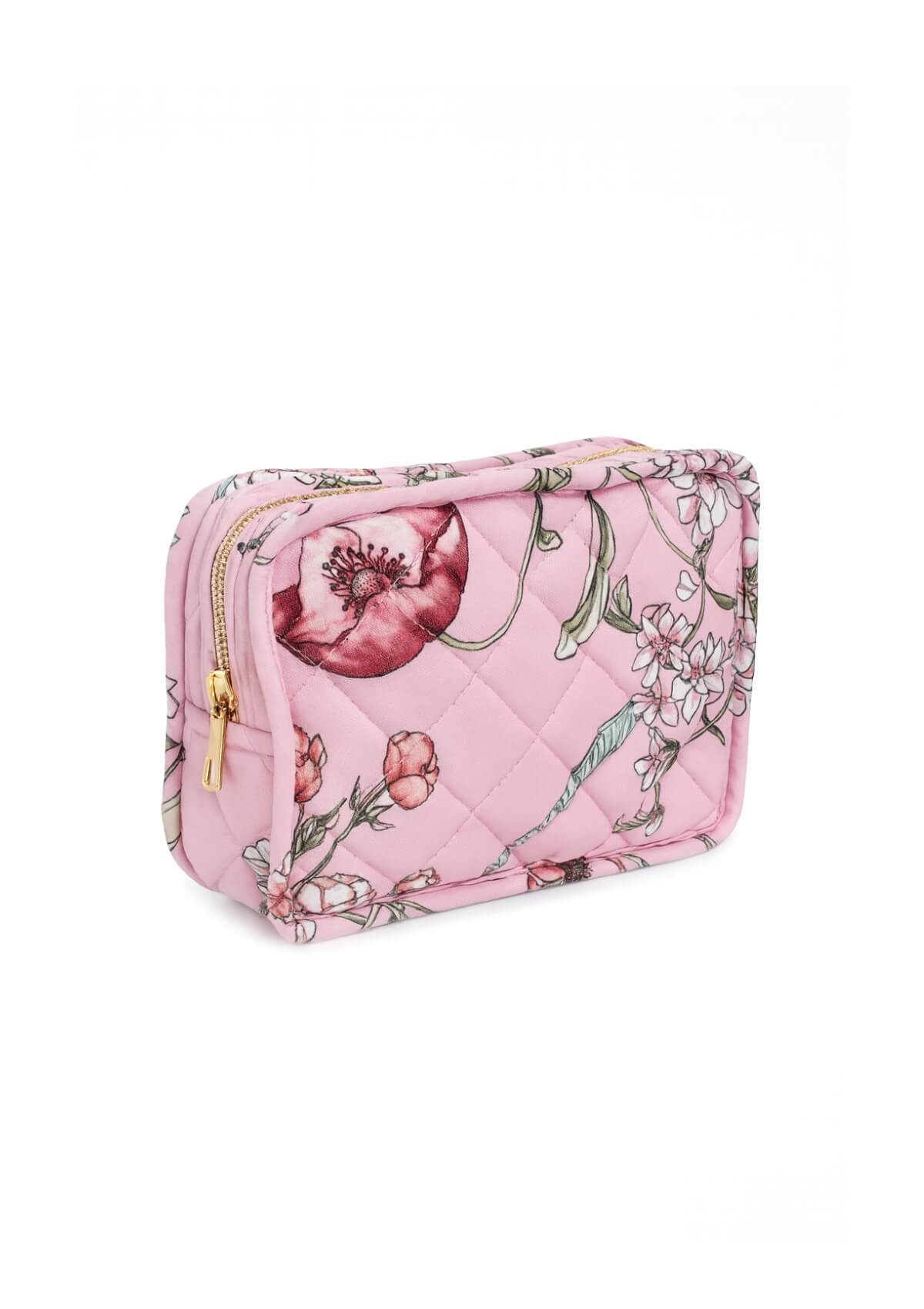 Pouche Essentials | Estampado Herbaria | Rosado