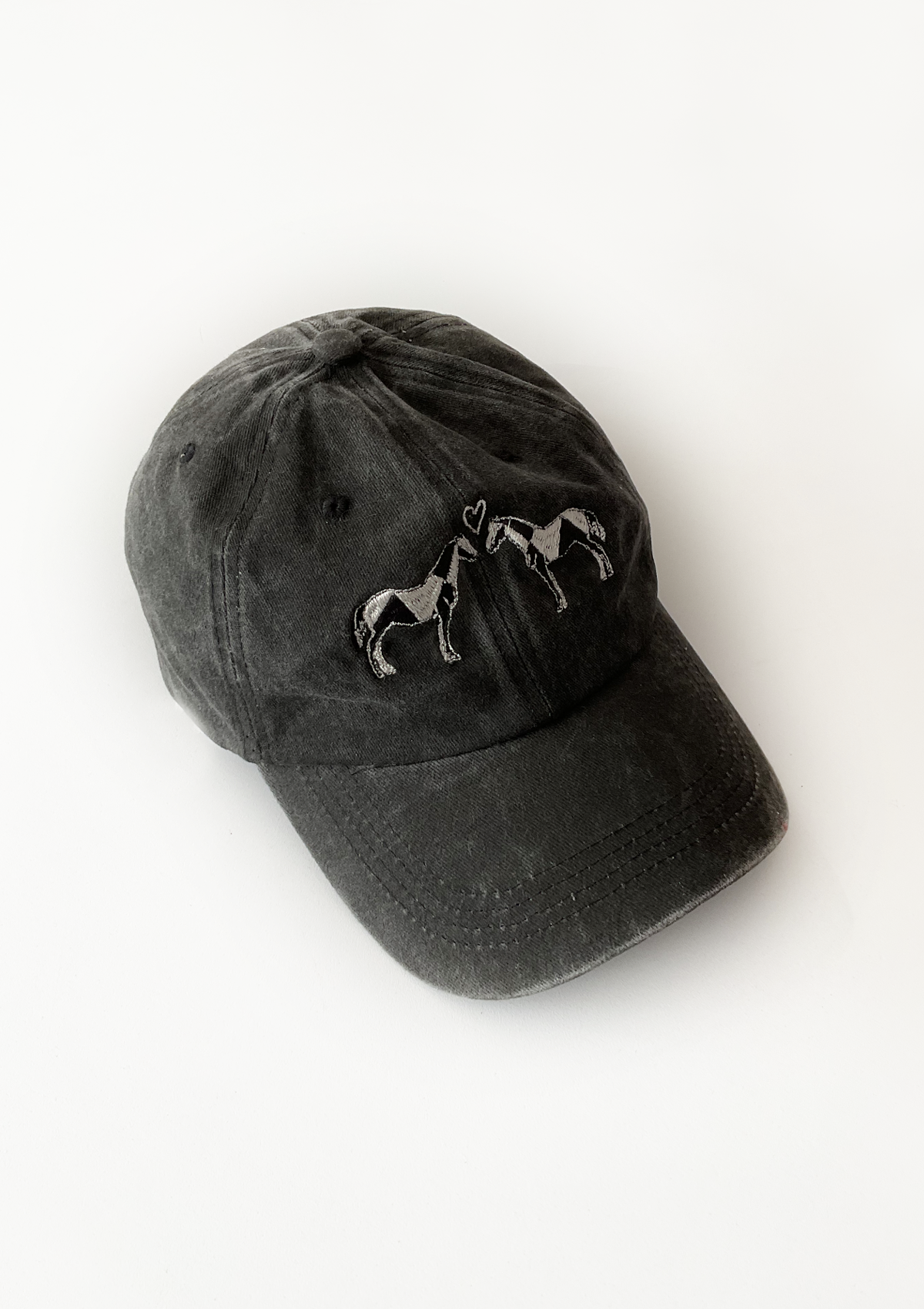 Equestrian Cotton Sporty Geo Horses Cap | Black - Rönner