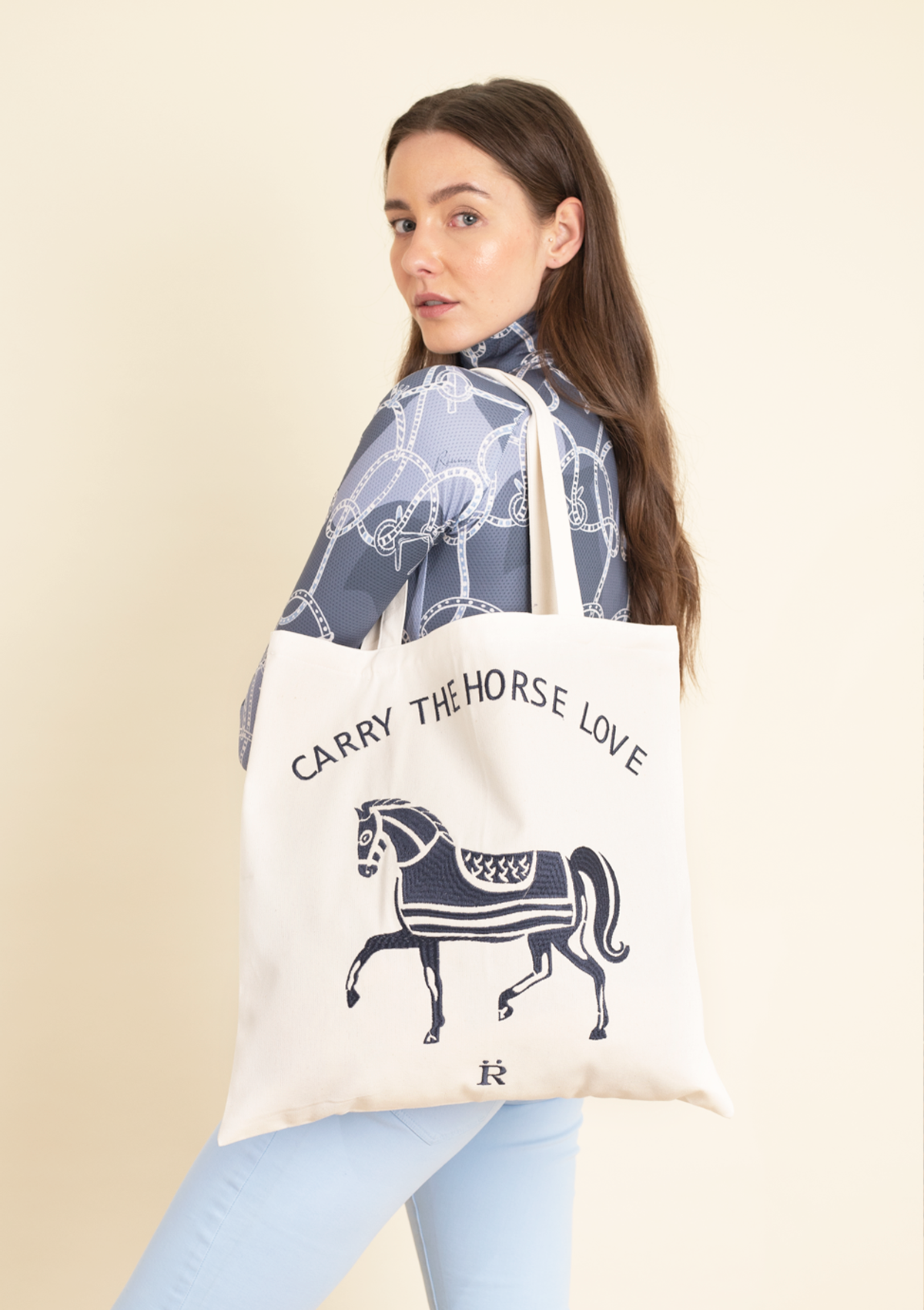 Horse Love Cotton Tote | Carry The Love Horse | Cream - Rönner