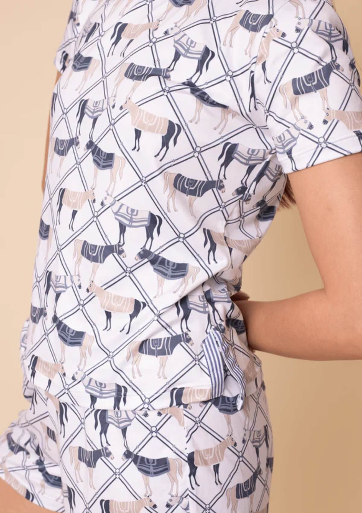 Set de Pijama Aurora | Manga Corta | Celeste