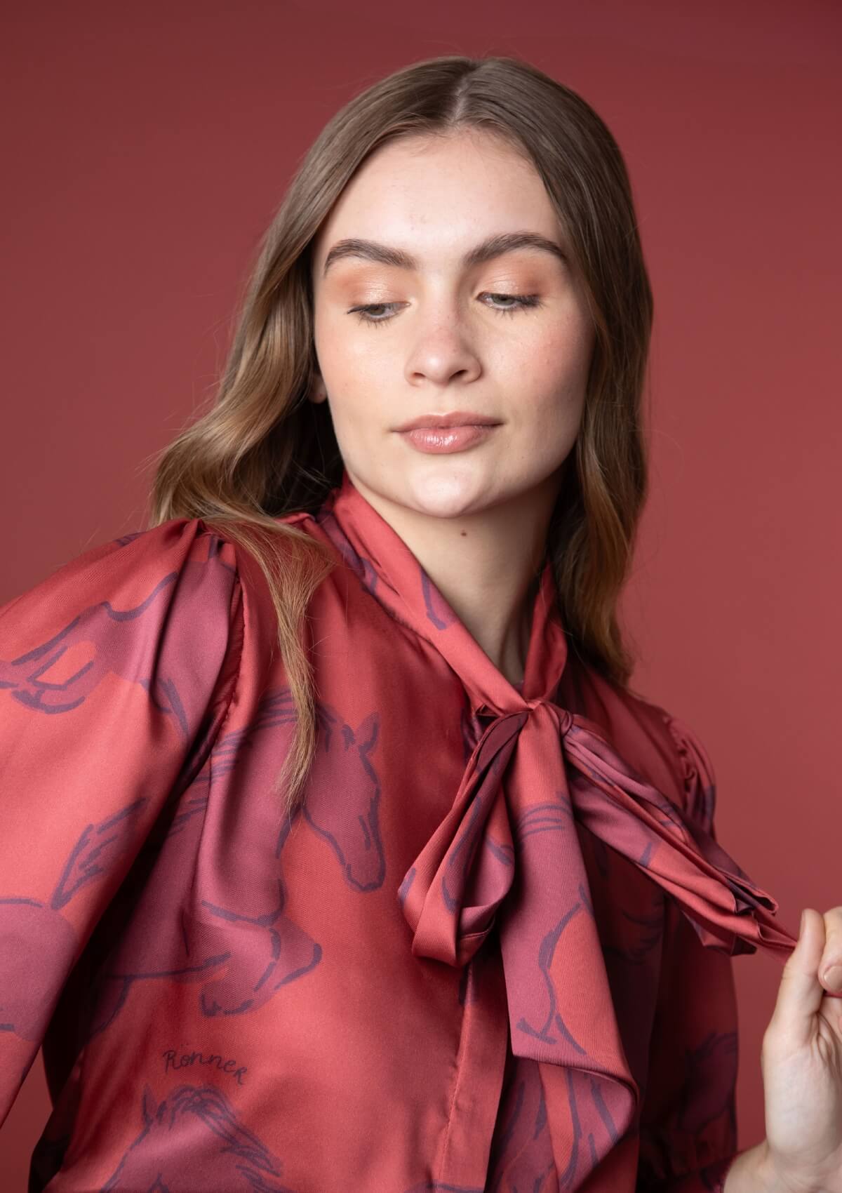 Blusa Noelle | Estampado Volt | Ivory