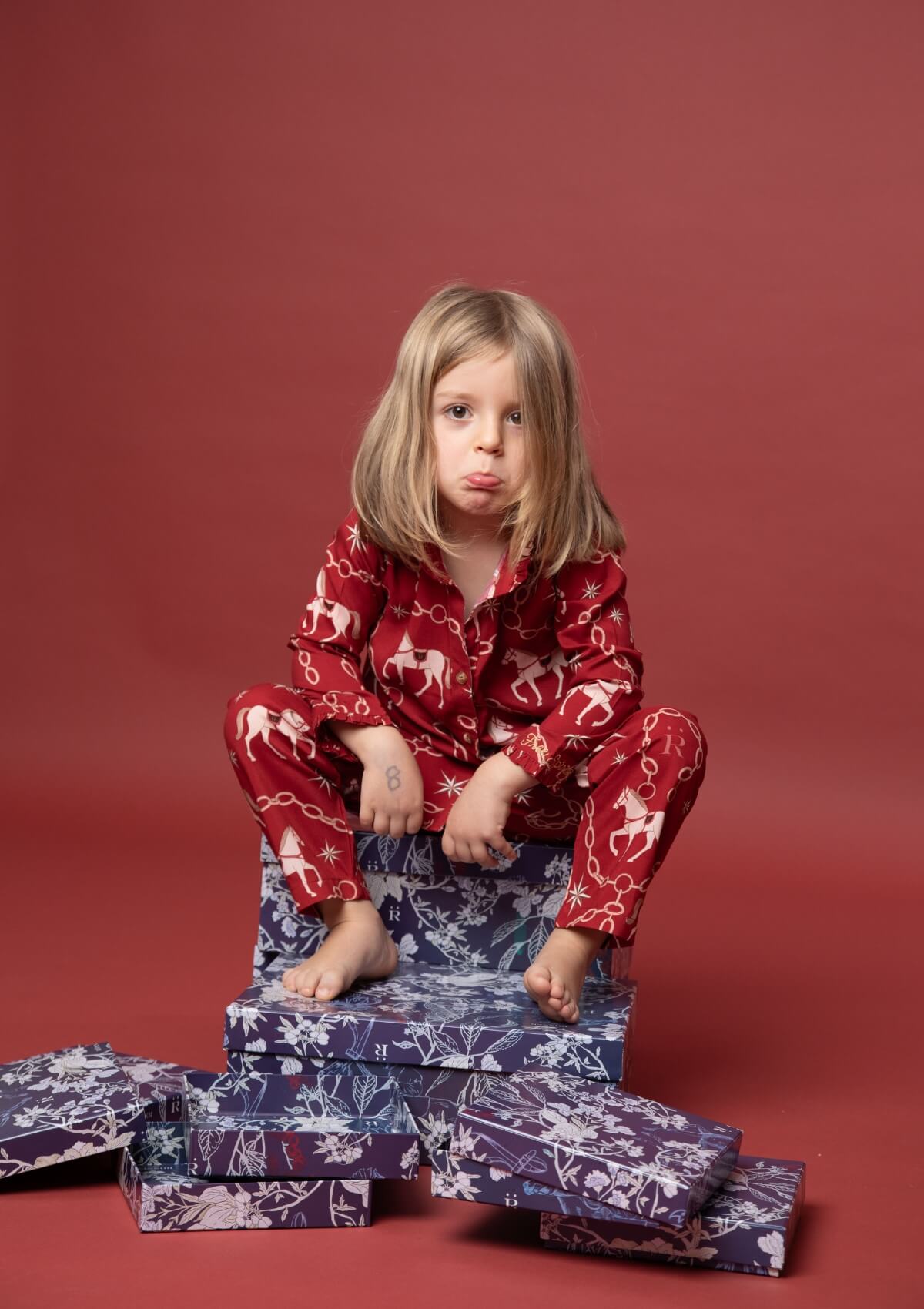 Pijama Infantil Celeste | Manga Larga | Estampado Magical Horse