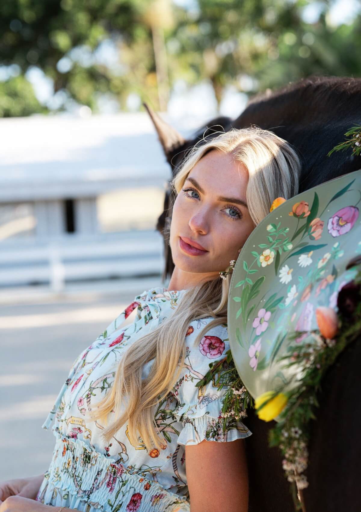 Vestido de Lino Amelie | Estampado Herbaria | Aqua