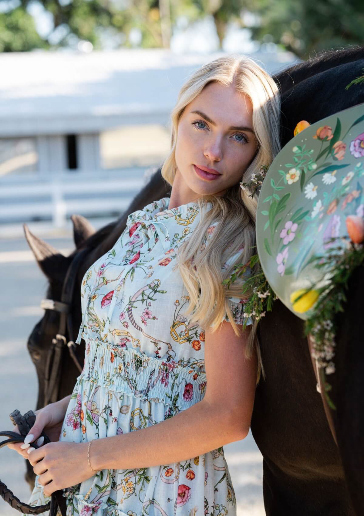 Vestido de Lino Amelie | Estampado Herbaria | Aqua