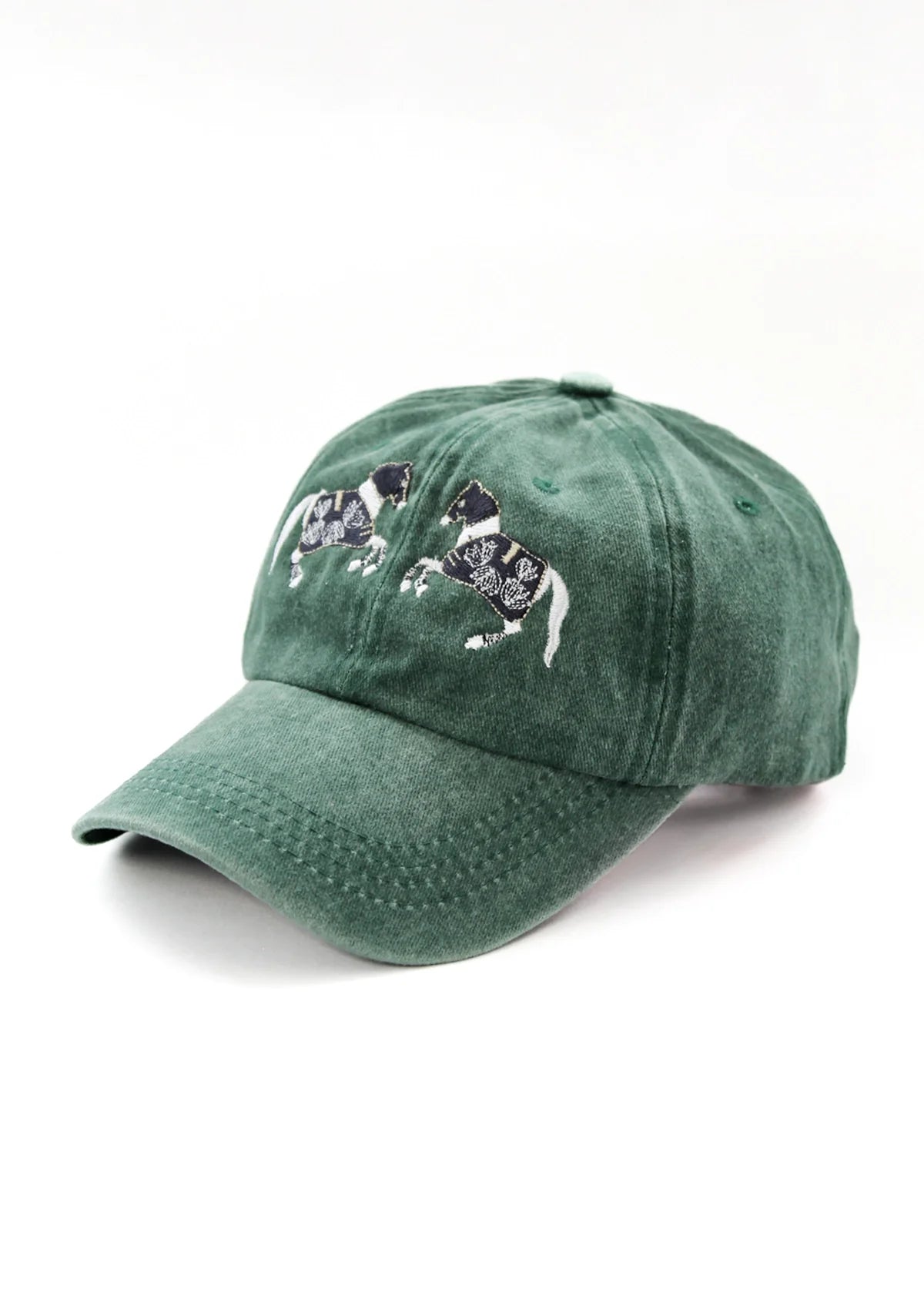 Gorra Ecuestre de Algodón Carrusel | Verde Bosque