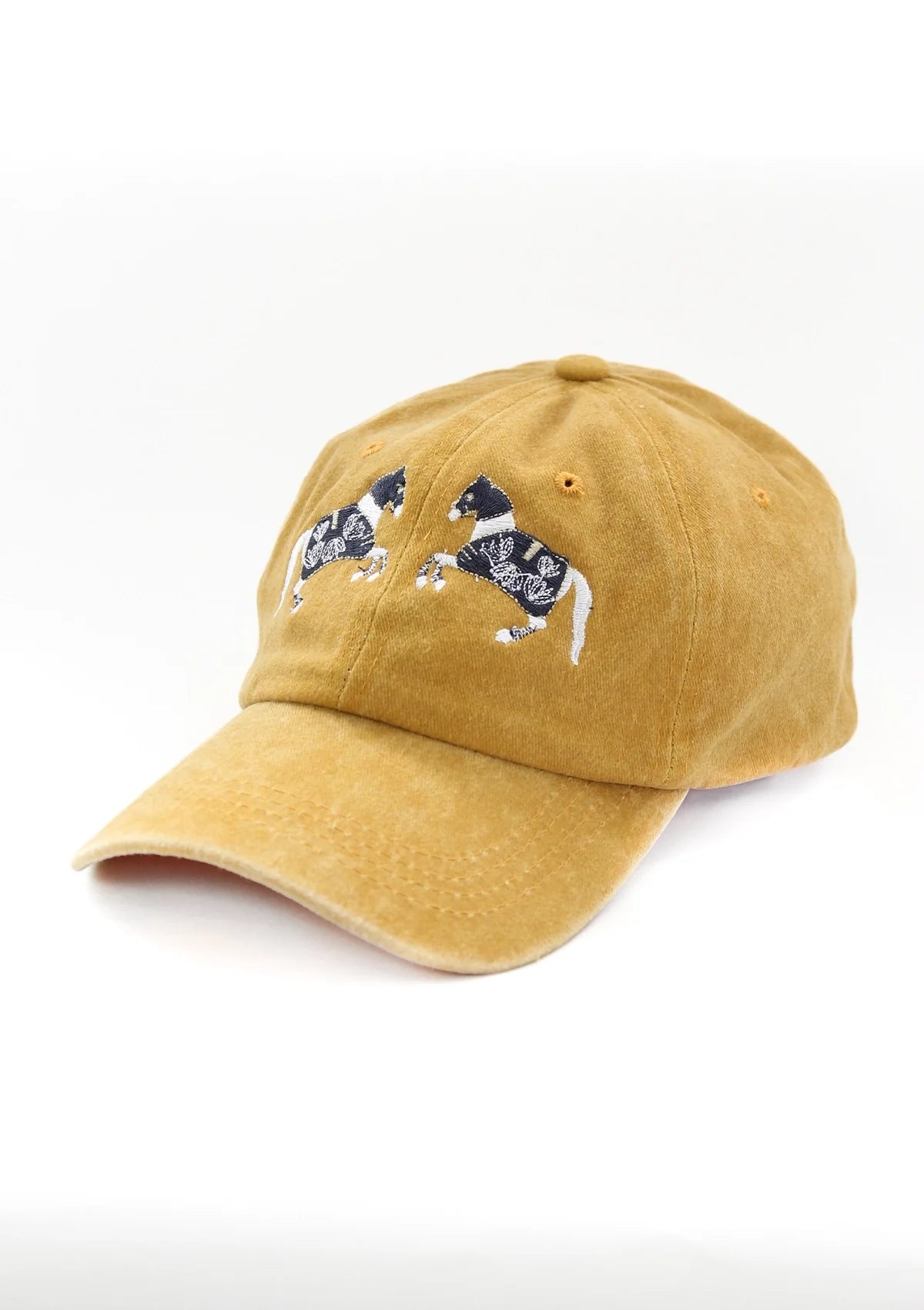 Gorra Ecuestre de Algodón Carrusel | Mostaza
