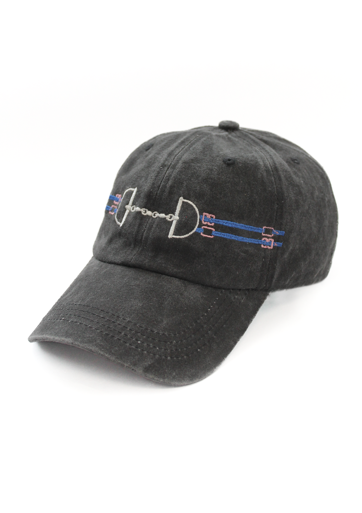 Gorra Ecuestre de Algodón Sporty Snaffle | Negra