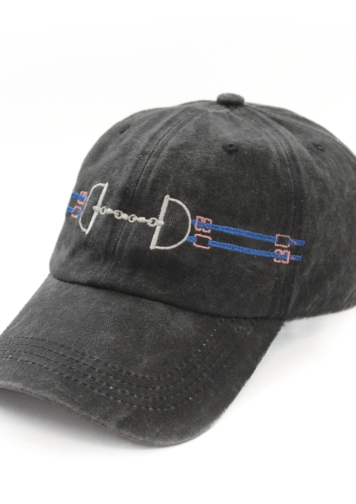 Gorra Ecuestre de Algodón Sporty Snaffle | Negra