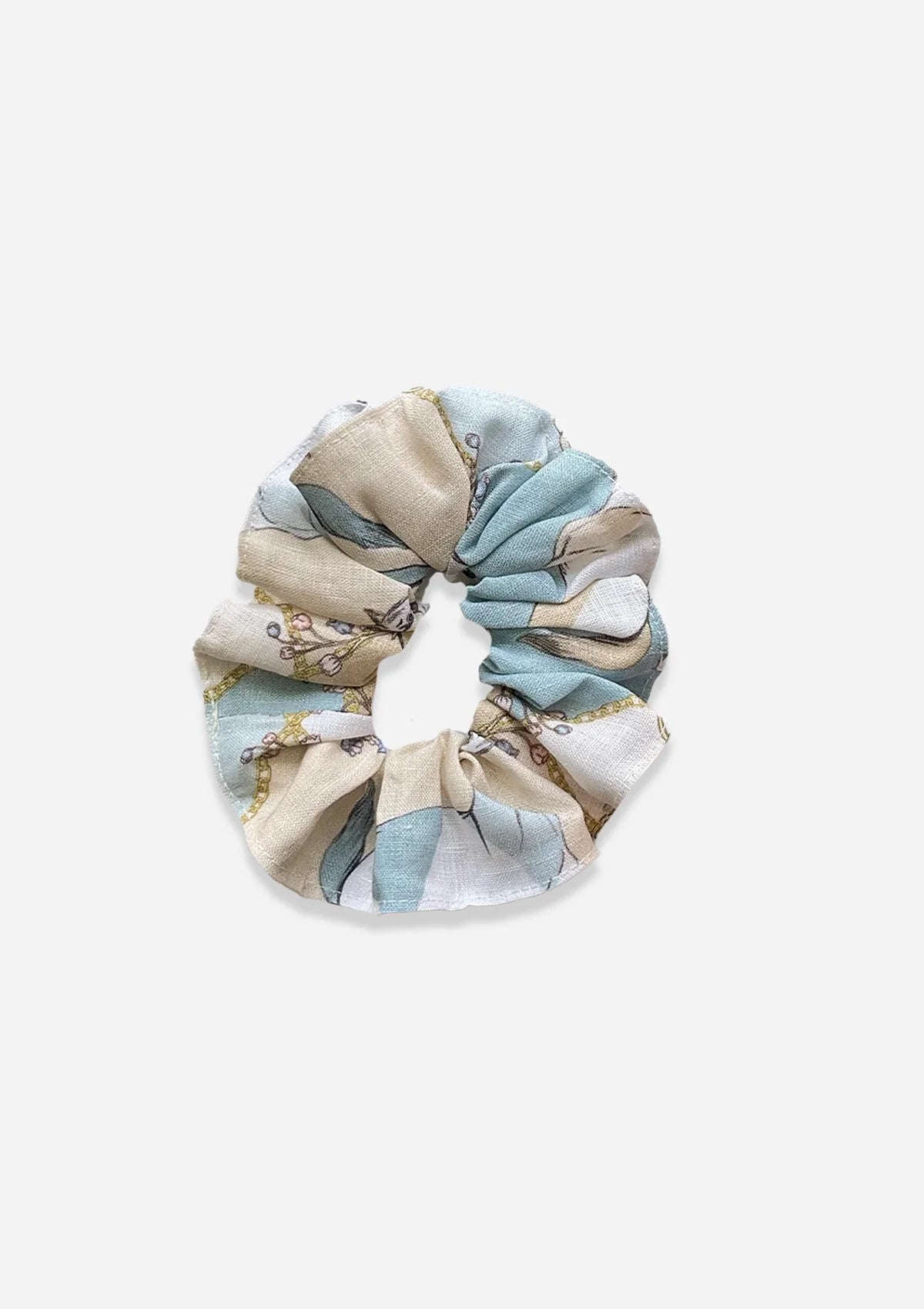 Linen Hair Scrunchie | Geo Horses Print - Rönner