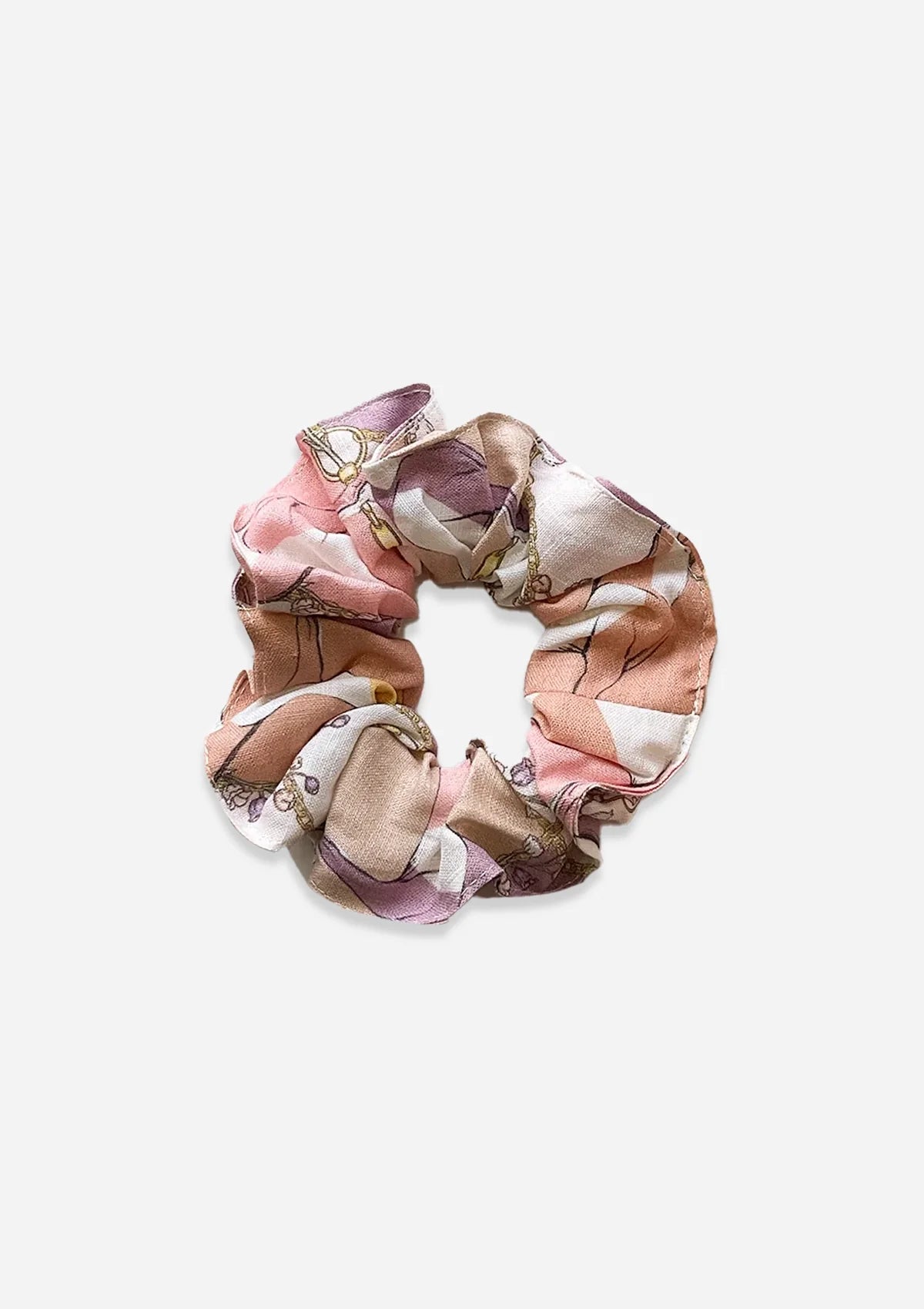 Linen Hair Scrunchie | Geo Horses Print - Rönner