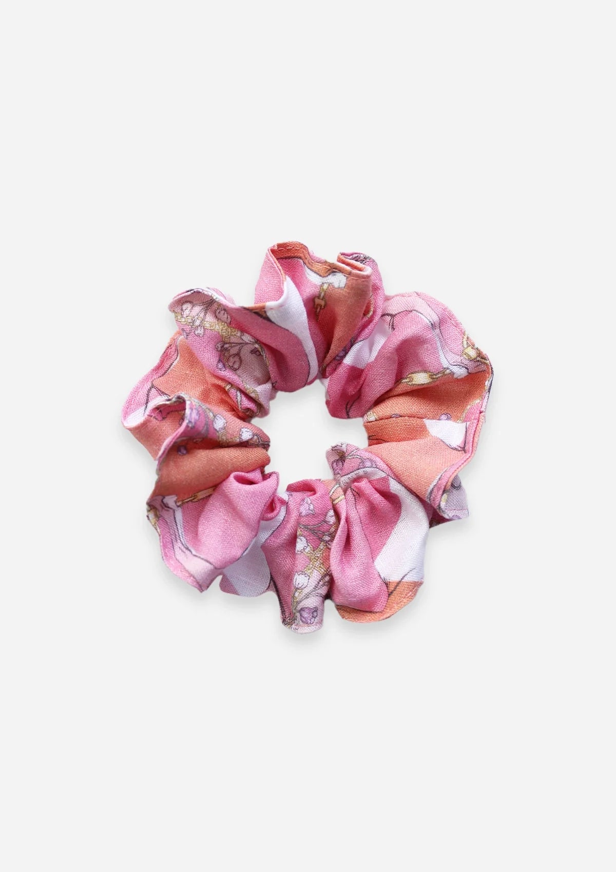 Linen Hair Scrunchie | Geo Horses Print - Rönner