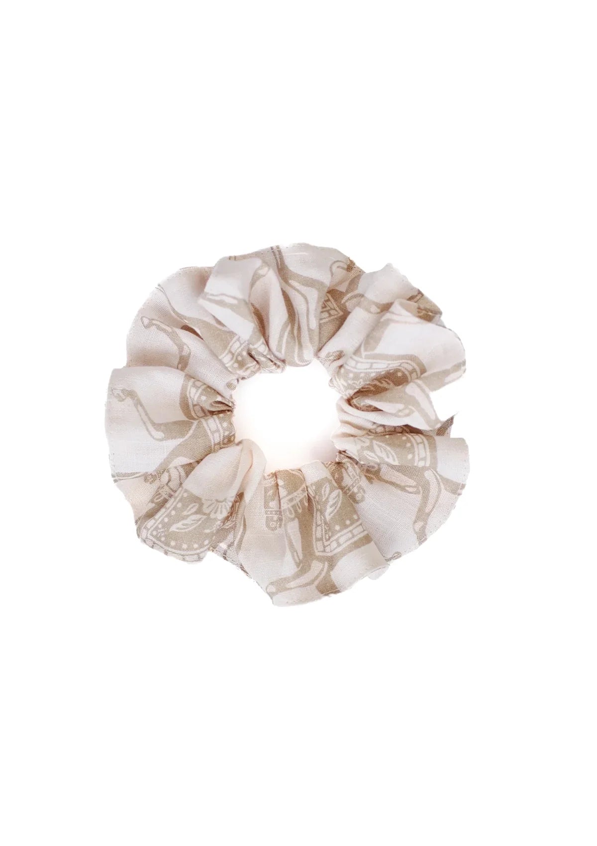 Scrunchie de Lino | Blossomare Print | Neutral