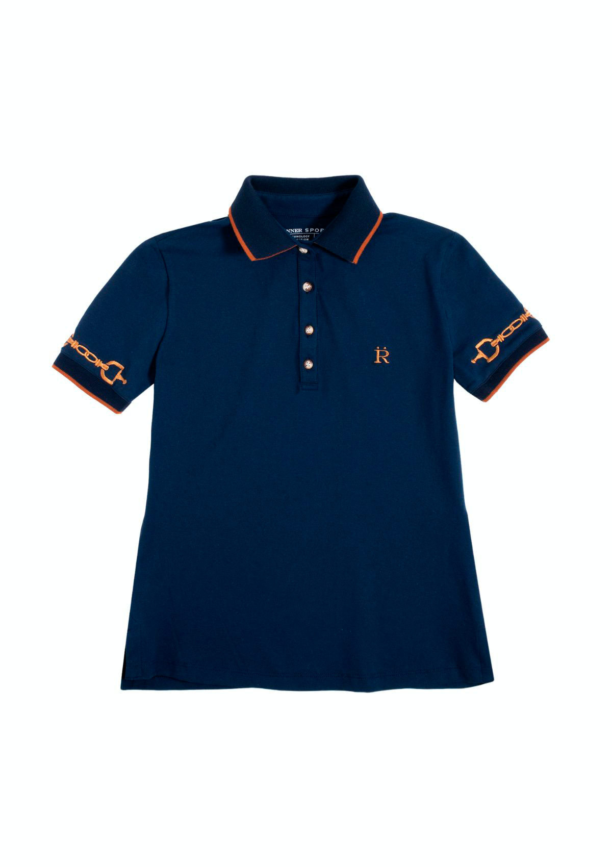 Polo Ecuestre | Azul Marino con Cognac