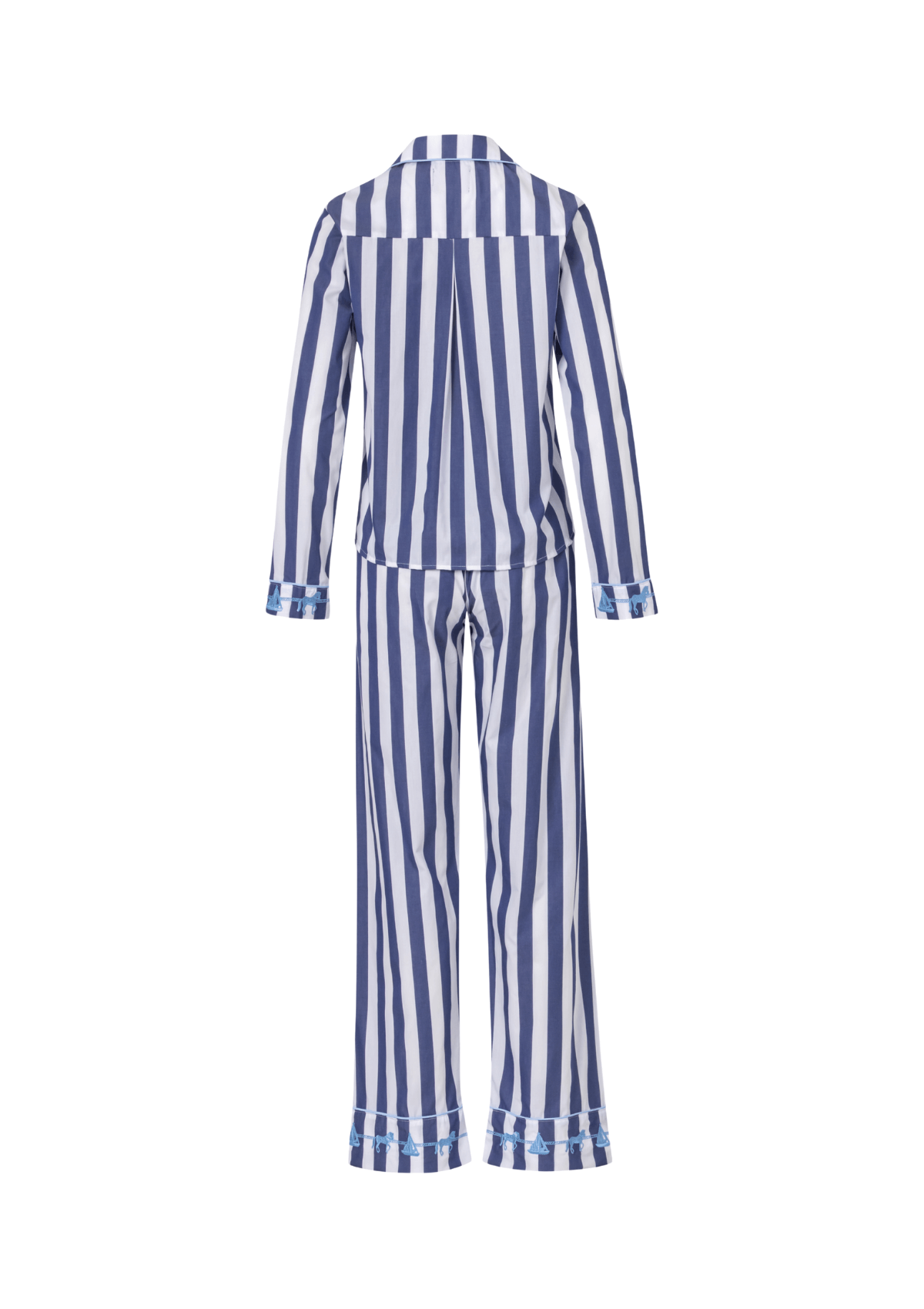 Pijama de Rayas | Manga Larga | Azul y Blanco