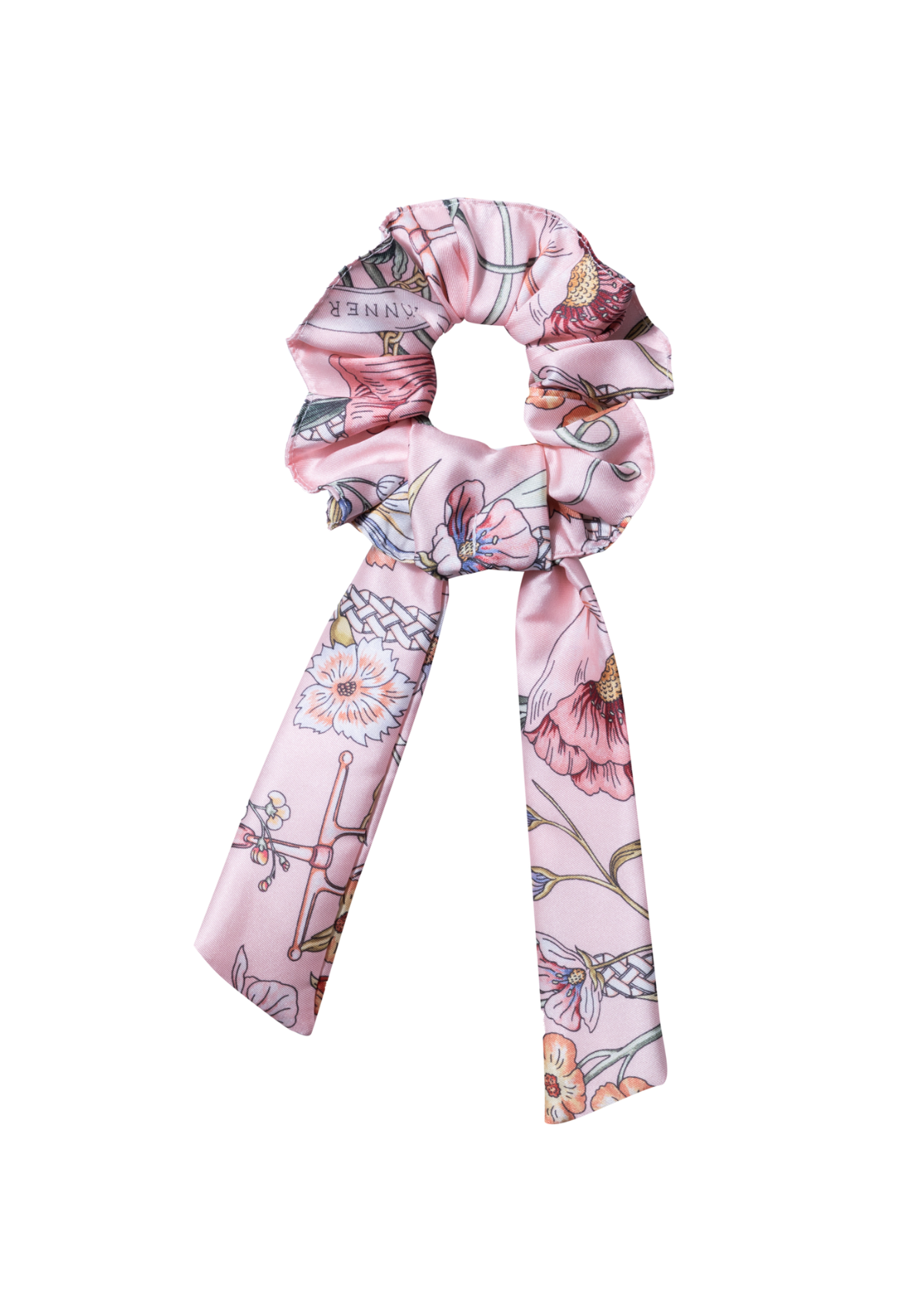 Scrunchie con Lazo | Botany Print | Rose