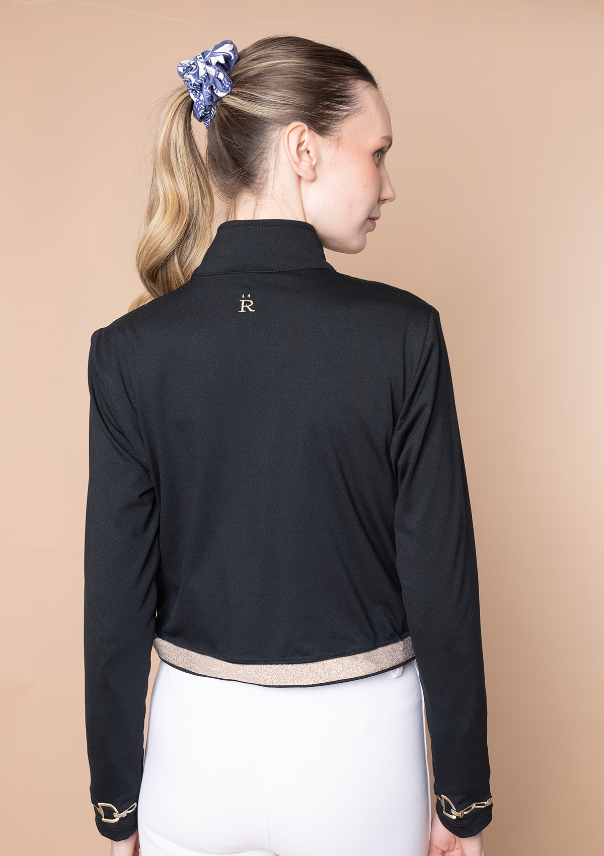 Ember Embroidered Cropped Zip Jacket | Black - Rönner