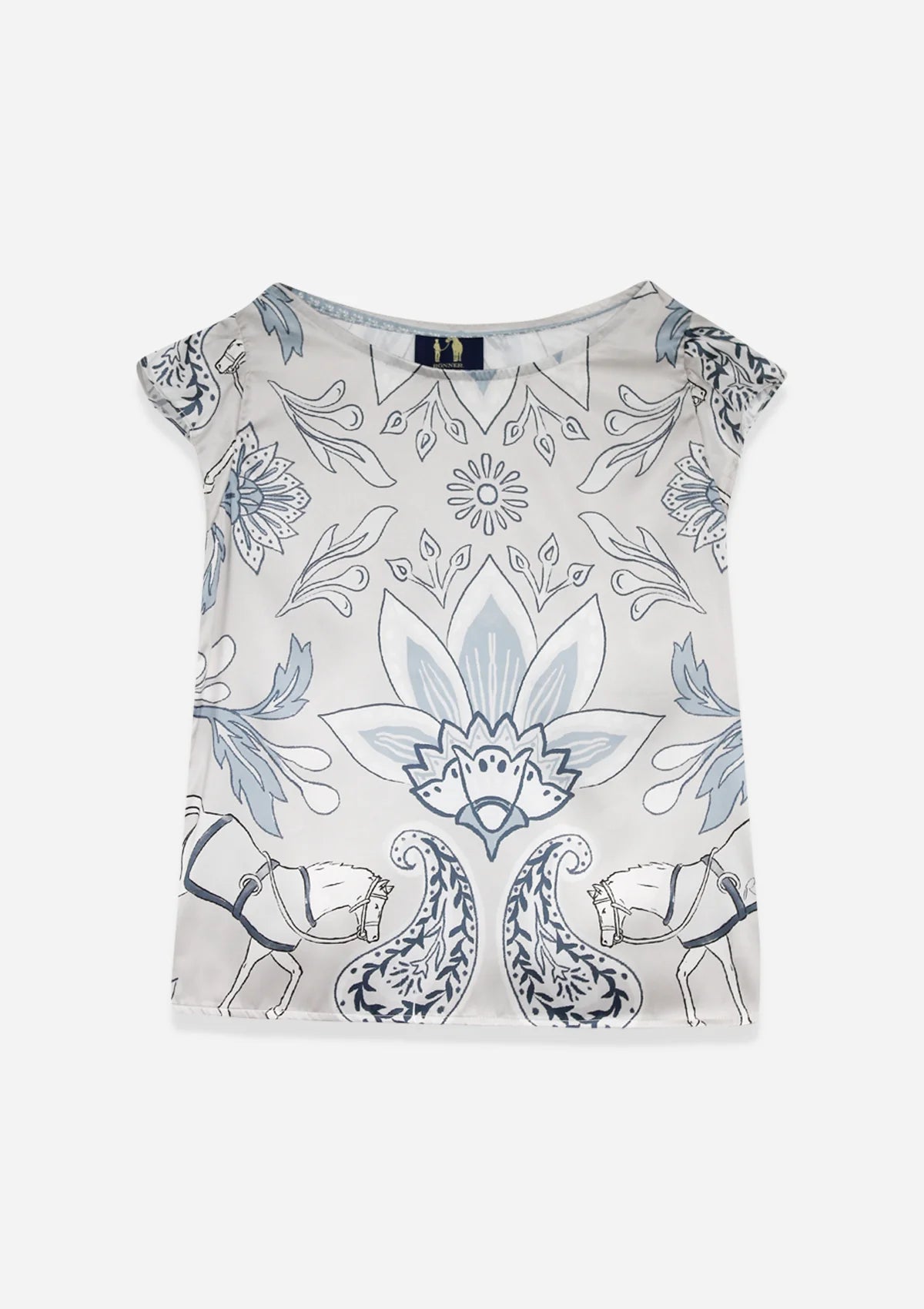 Blusa Galatea | Estampado Lilyrose | Acero