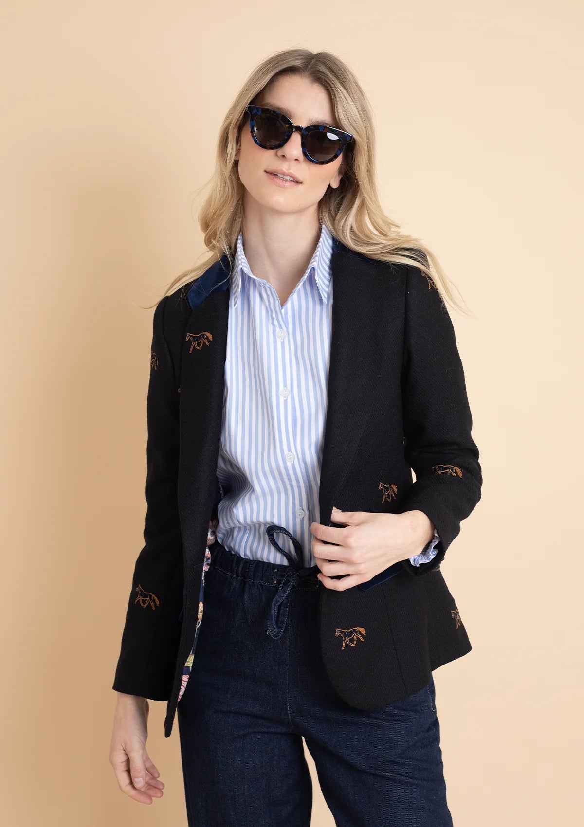 Blazer Bordado Cavaletti | Lana Italiana