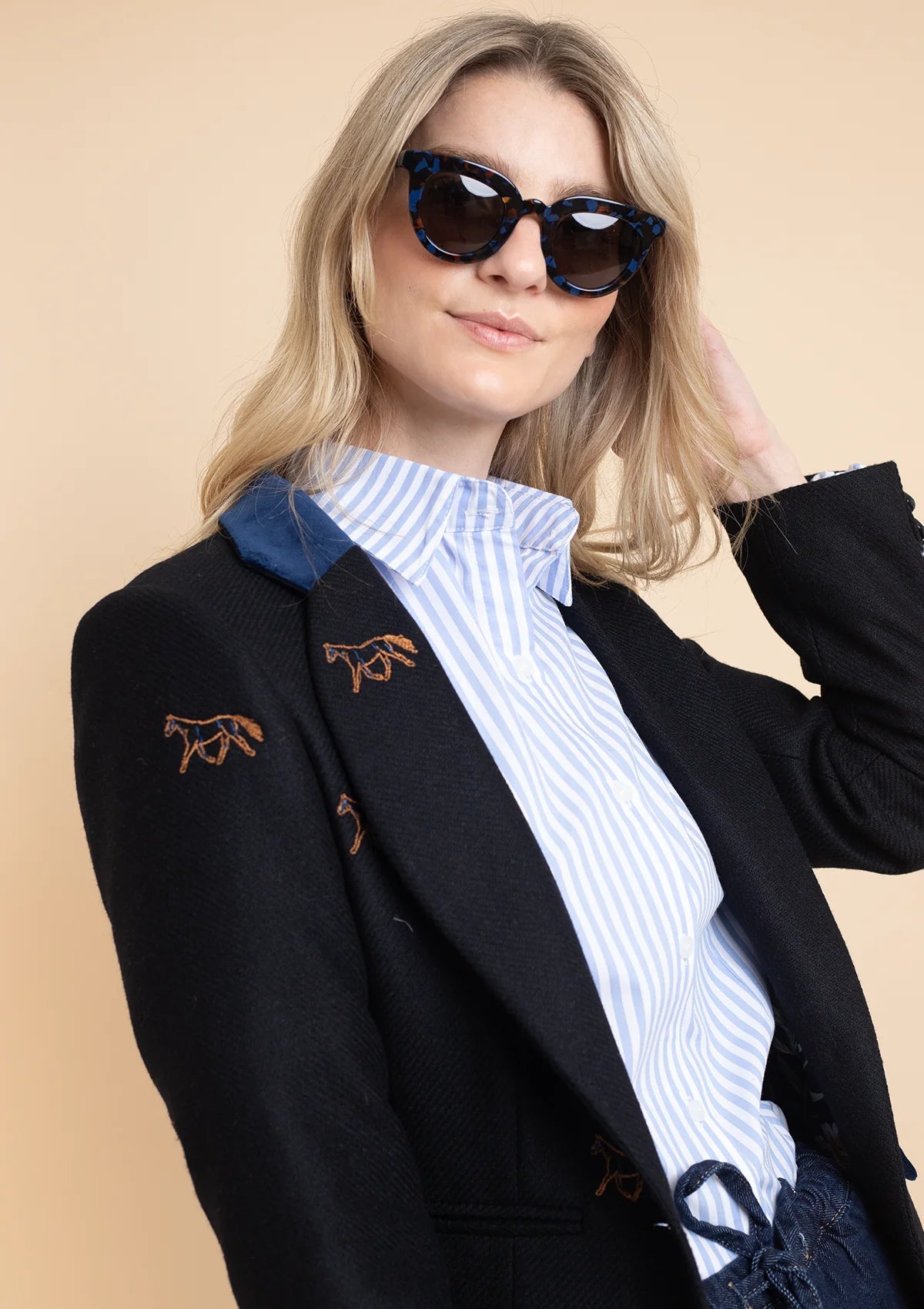 Blazer Bordado Cavaletti | Lana Italiana