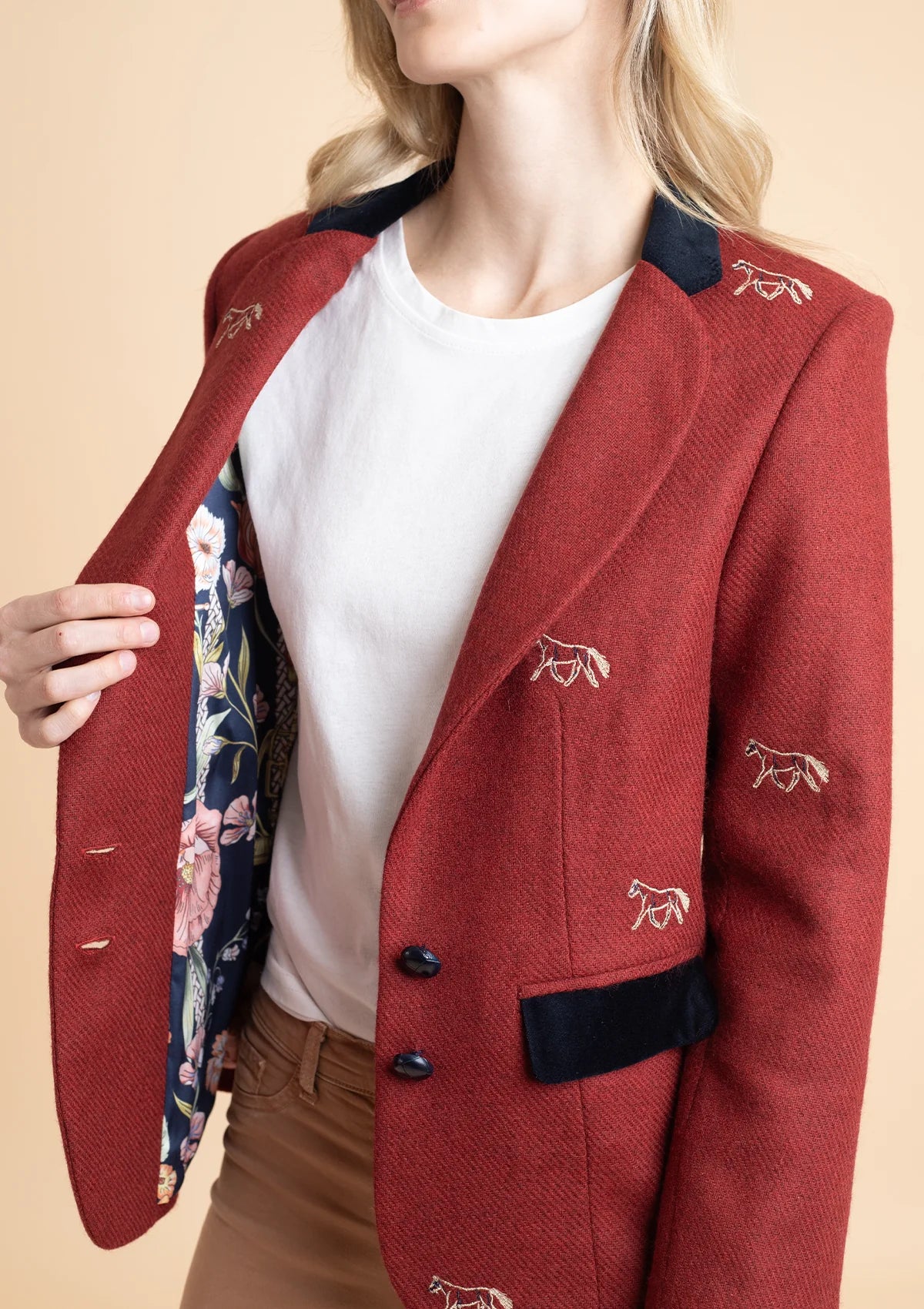 Blazer Bordado Cavaletti | Lana Italiana