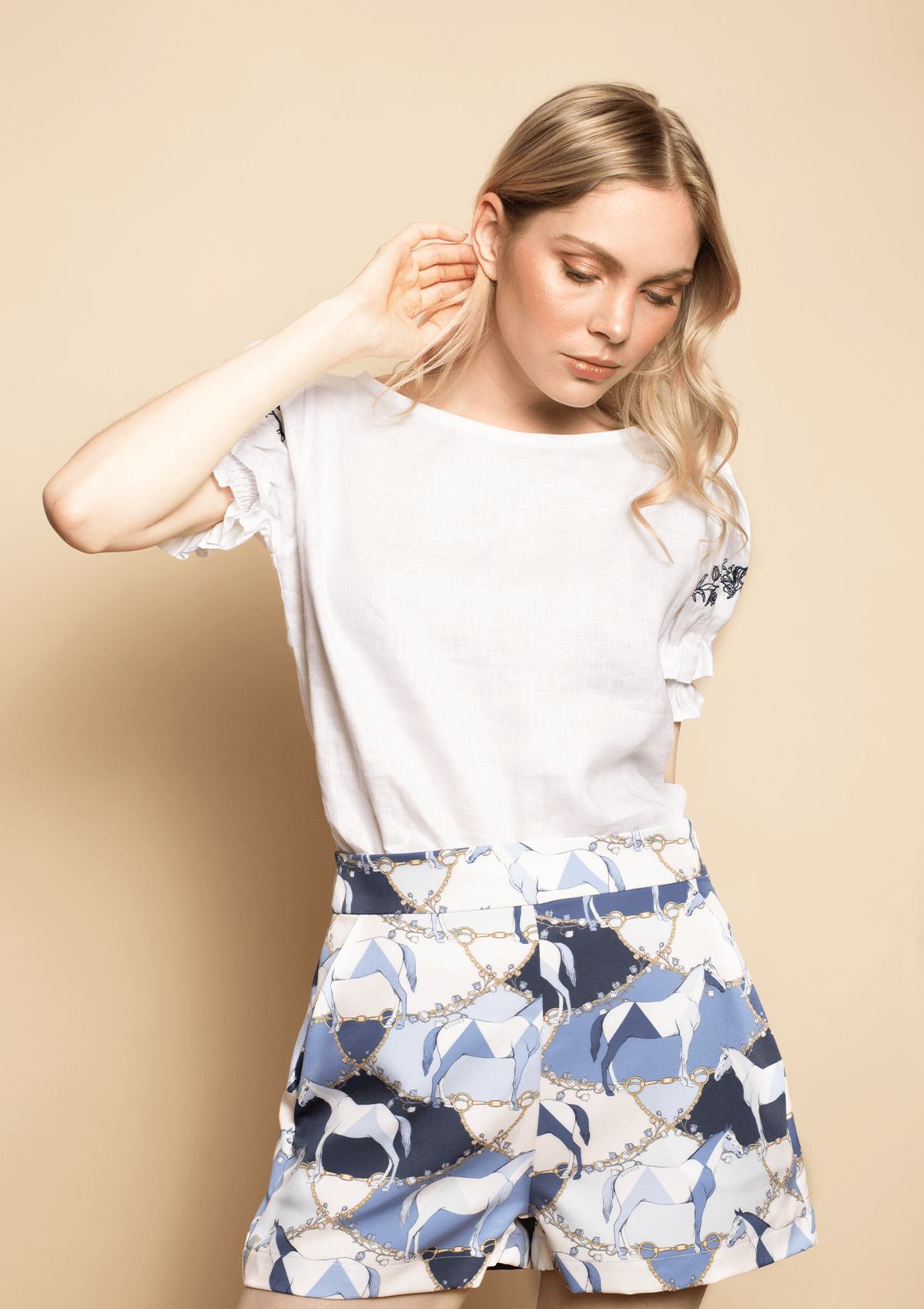 Shorts Stretch | Estampado Geo Horses