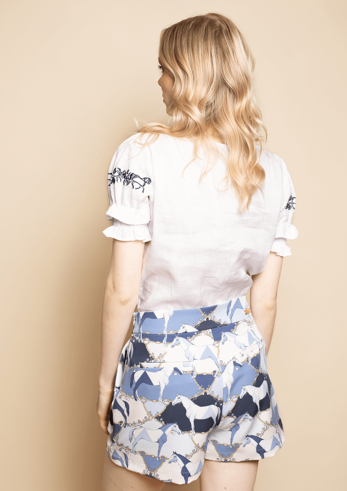 Shorts Stretch | Estampado Geo Horses