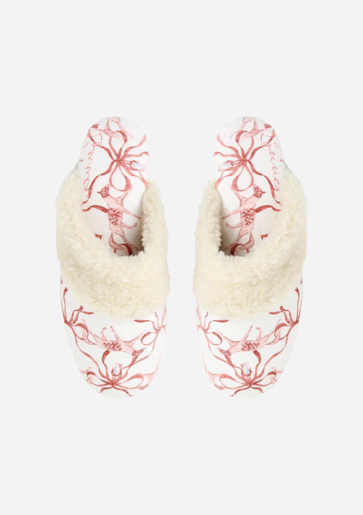 Lucky Ribbon Slippers | Rojo y Blanco