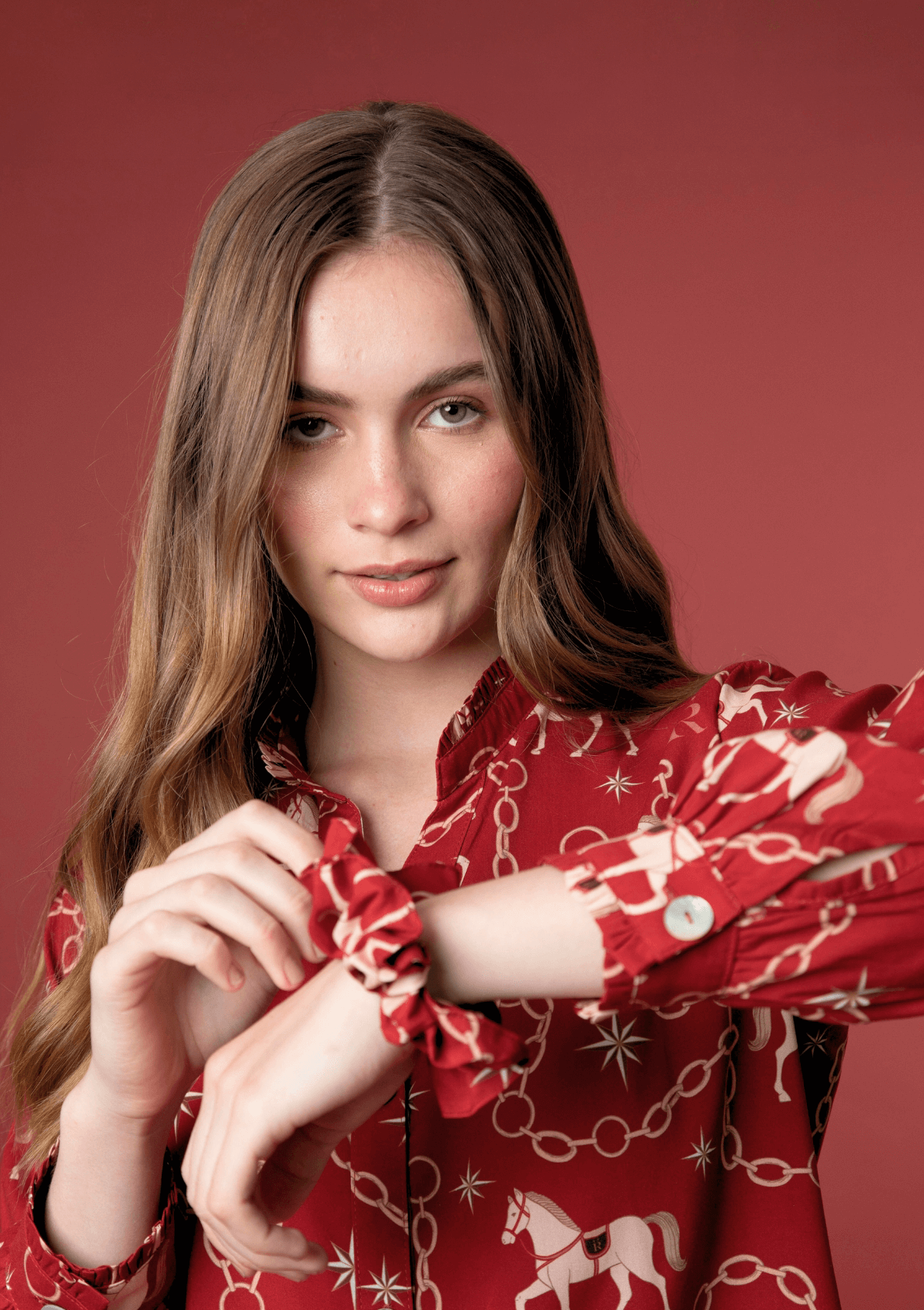 Pijama Celeste | Manga Larga | Estampado Magical Horse