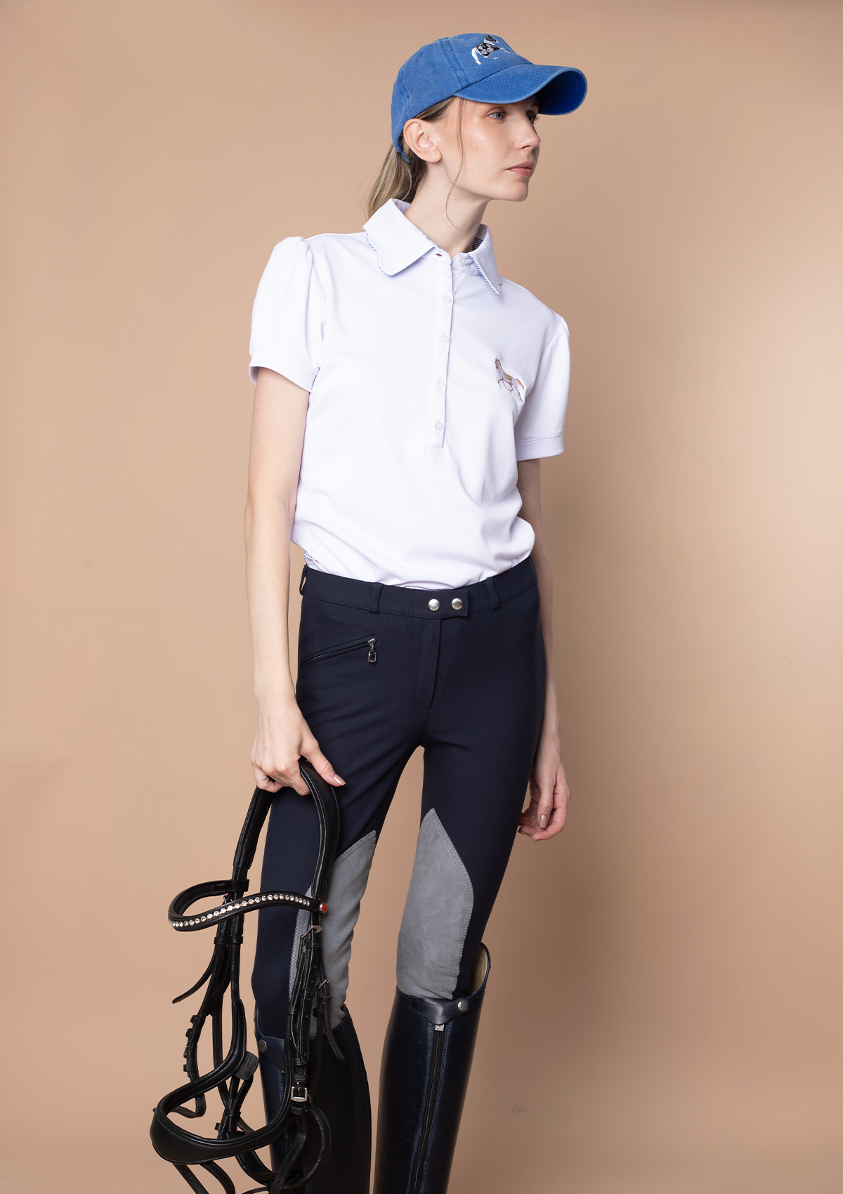 Acasia Horse Polo-Shirt | Basic White | High Tech - Rönner