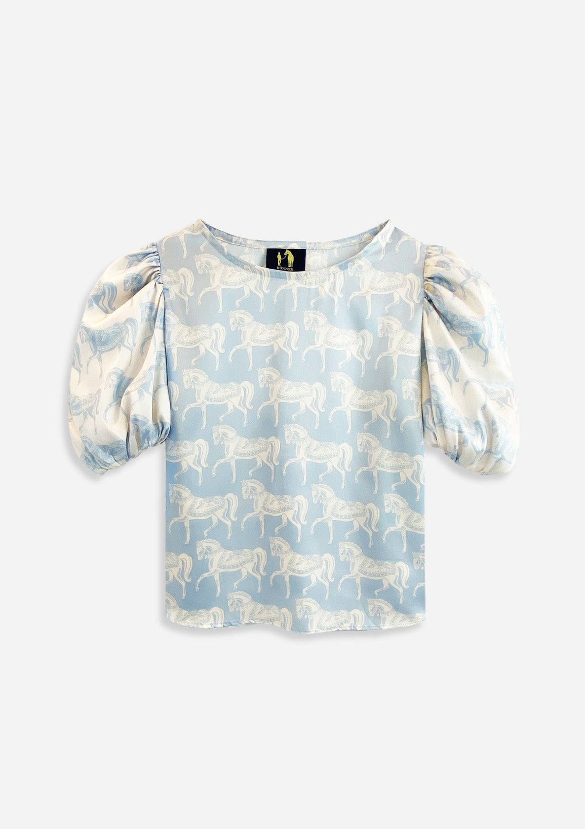Blusa Rosamare | Estampado Blossomare | Azul Claro