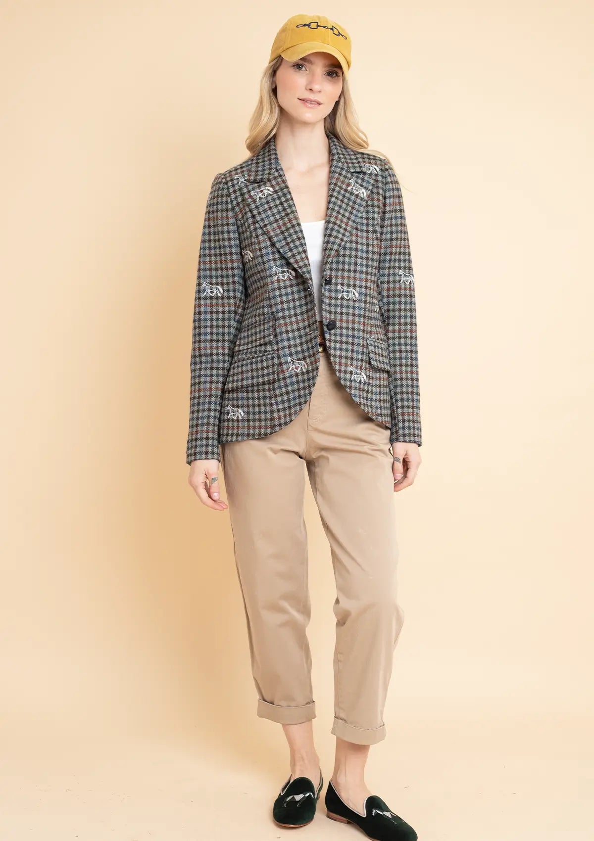 Blazer Bordado Scarlet | Lana Italiana | Gris