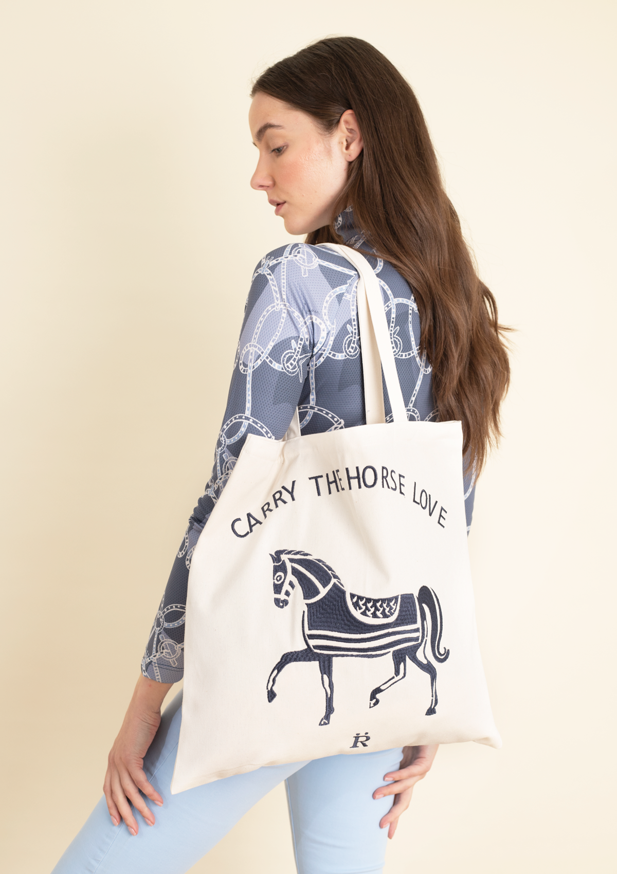 Horse Love Cotton Tote |  Carry The Love Horse | Cream - Rönner